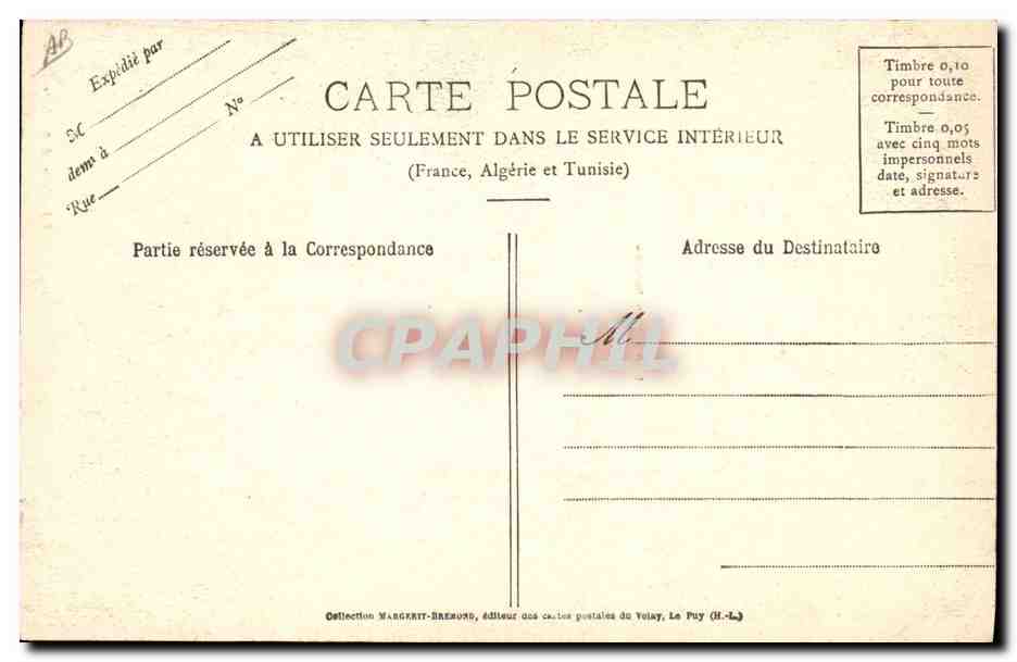 CPA Folklore Dentelle Dentelliere Espaliote Le Puy  — Verso