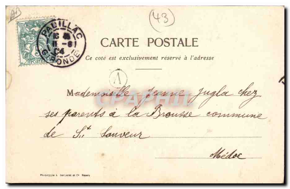 CPA Folklore Dentelle Dentelliere Le Puy  — Verso