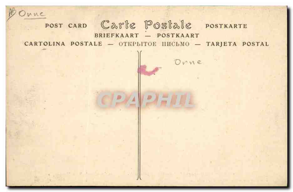 CPA Folklore Dentelle Dentelliere Point d'Argentan Ecole dentelliere d'Argentan Normandie  — Verso