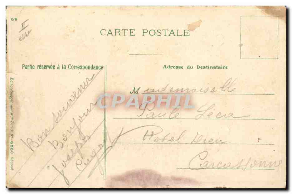 CPA Fantaisie Le langage des fleurs — Rückseite