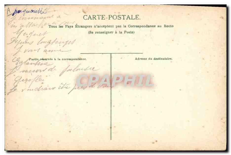 CPA Fantaisie Le langage des fleurs — Verso