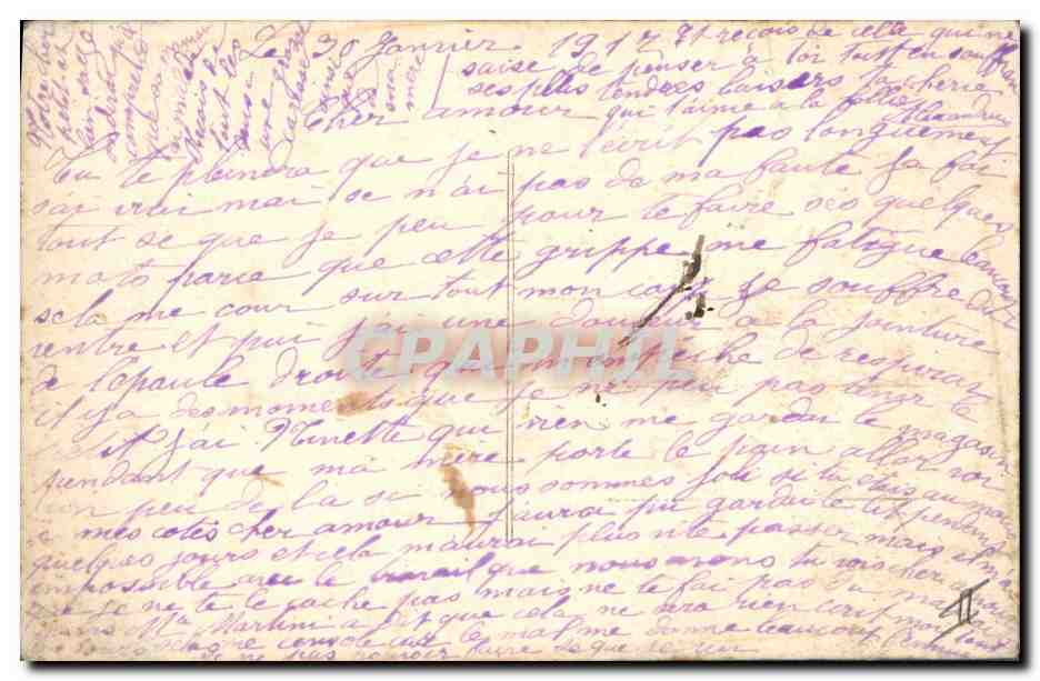 CPA Fantaisie Le langage des fleurs — Verso