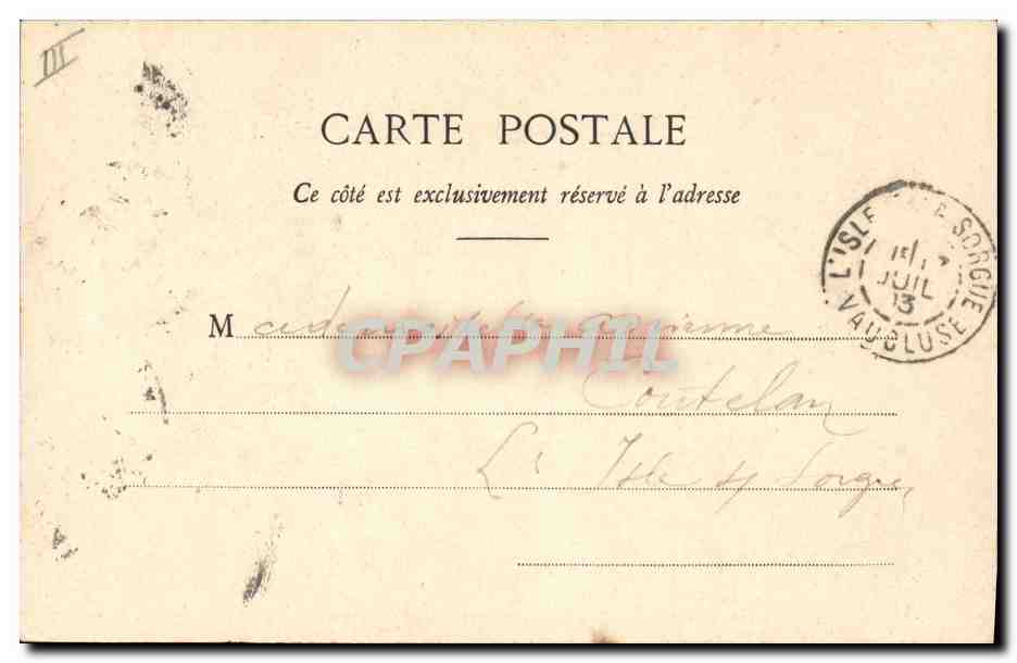 CPA Fantaisie Le langage des fleurs Mimosa — Verso
