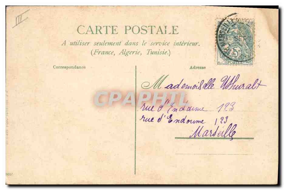 CPA Fantaisie Le langage des fleur — Verso