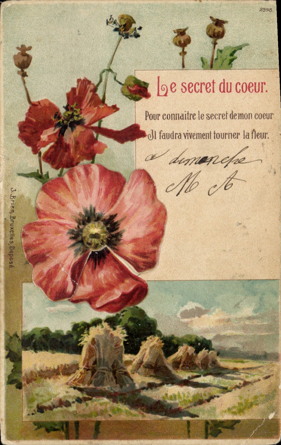 CPA Fantaisie Le secret du coeur