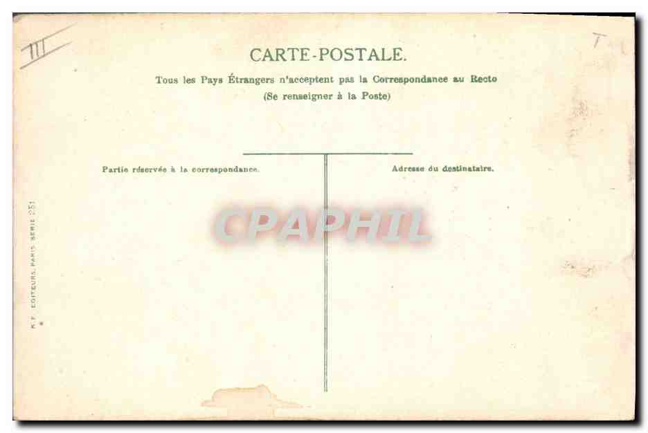 CPA Fantaisie Le langage des Fleurs — Verso