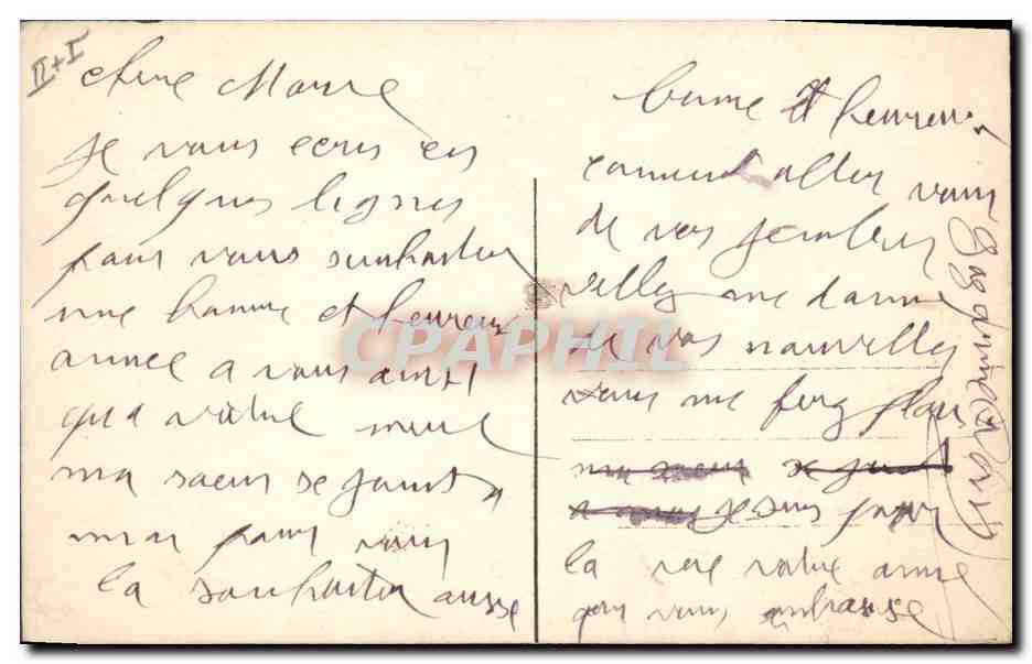 CPA Fantaisie Le langage des Fleurs — Rückseite