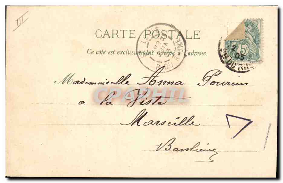 CPA Fantaisie Le langage des Fleurs — Verso