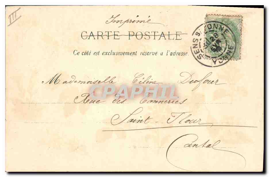 CPA Fantaisie Le langage des Fleurs — Verso