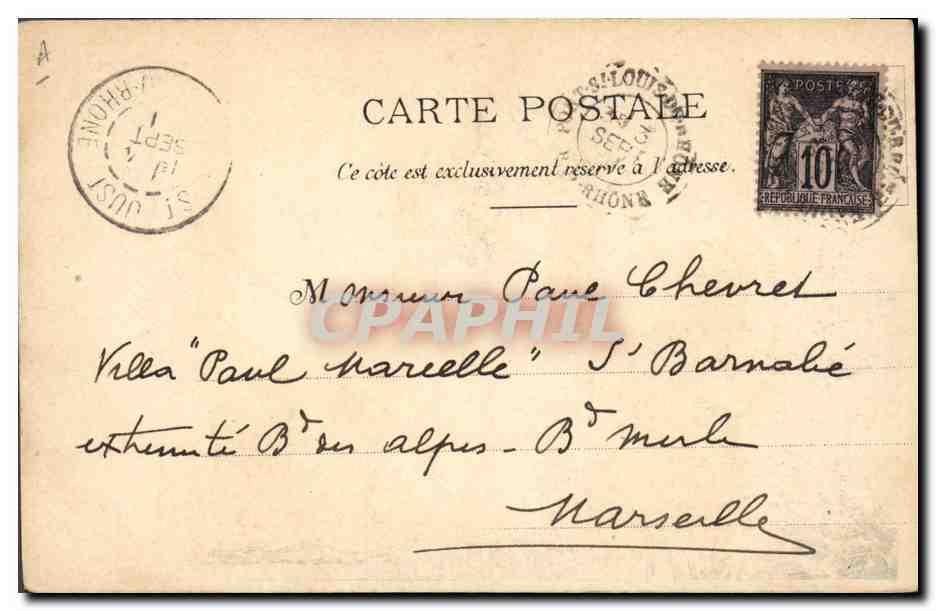 Saint-Louis-du-Rhône — carte postale avec portrait d'officier — éditeur non visible — Verso