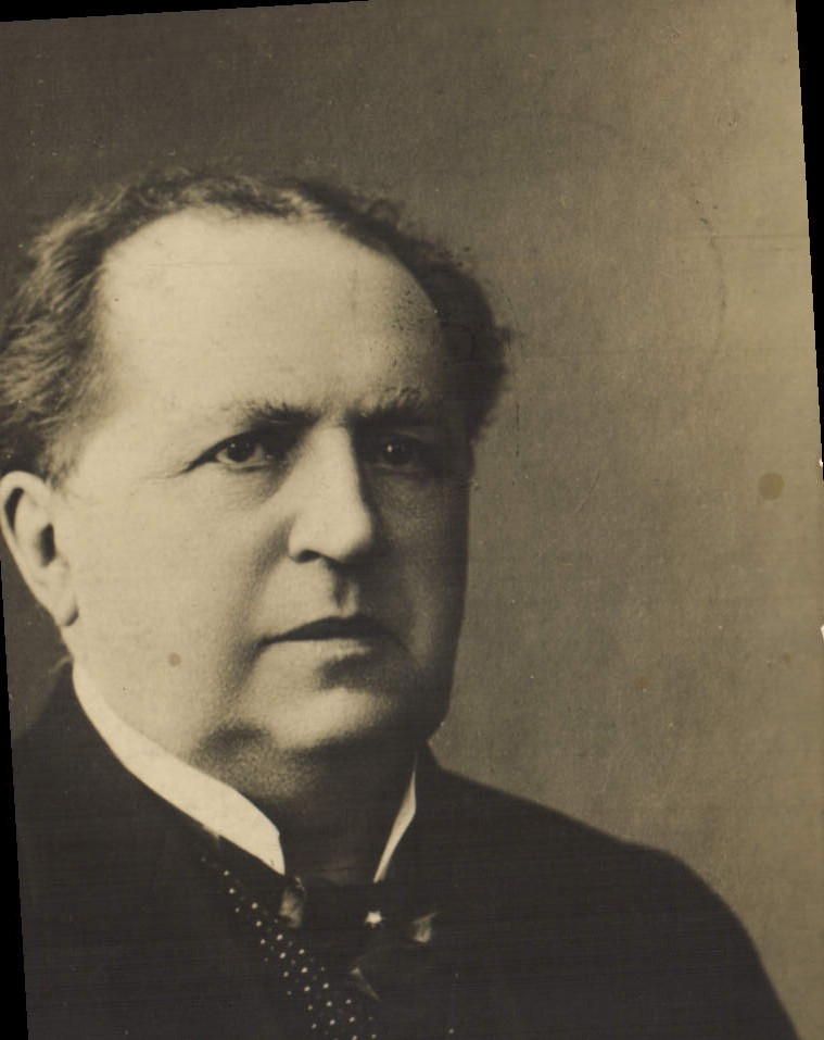 Portrait d'un homme — photographie sépia — carte postale universelle néerlandaise