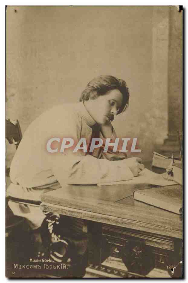Maxim Gorki — écrivain russe — carte postale