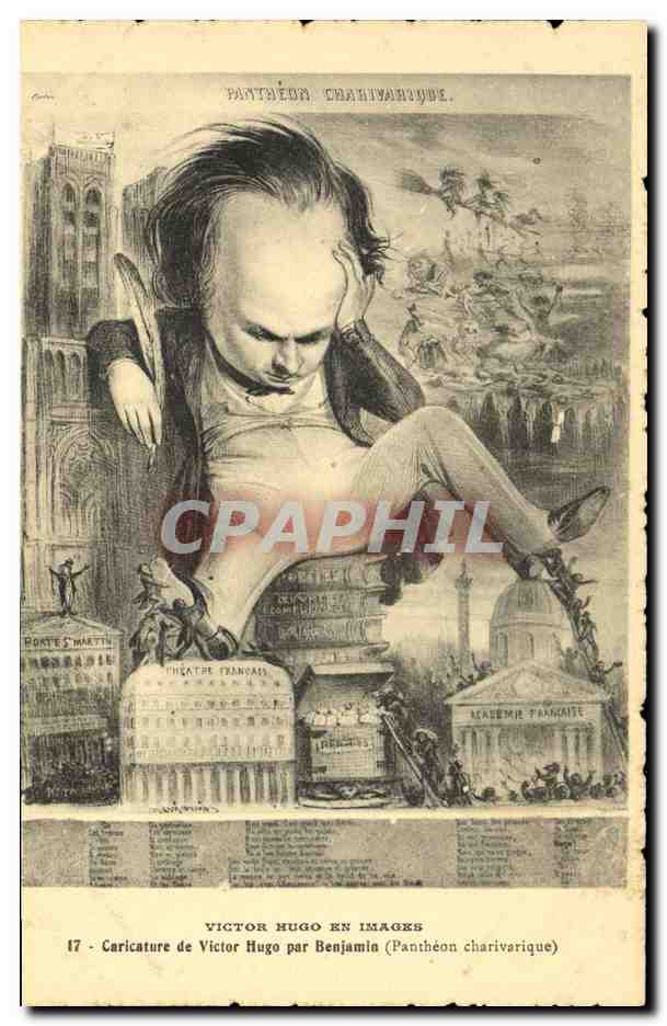 CPA Victor Hugo Caricature par Banjamin Pantheon Charivarique 