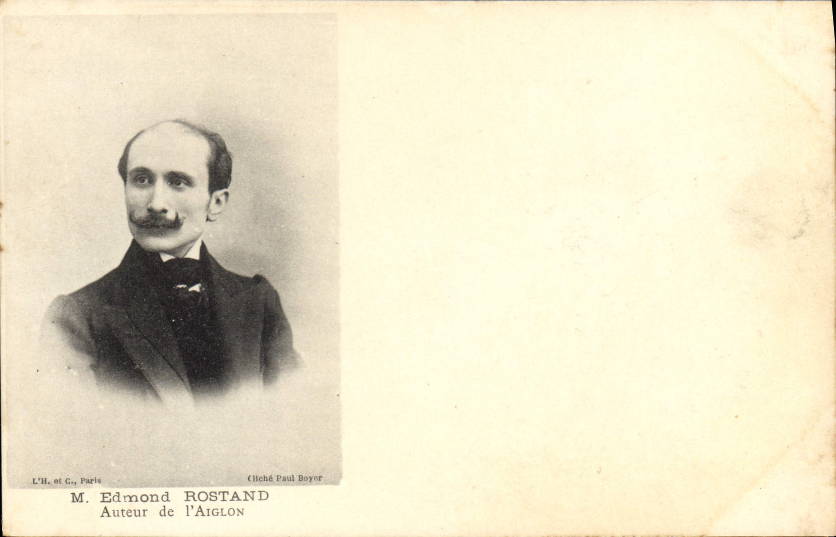 M. Edmond Rostand — Auteur de l'Aiglon — Cliché Paul Boyer, L'H. et C., Paris