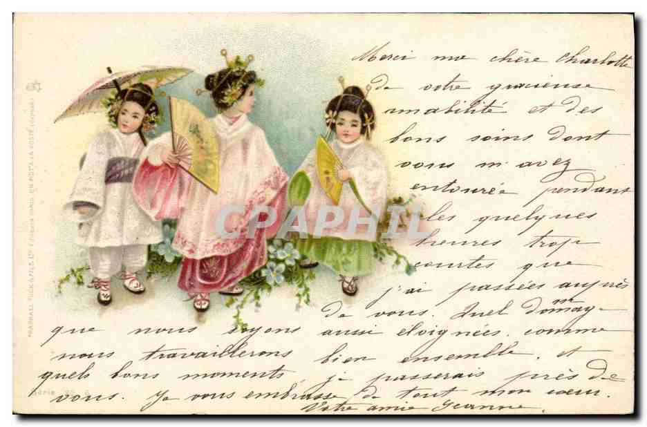 CPA Fantaisie Eventail Enfants 