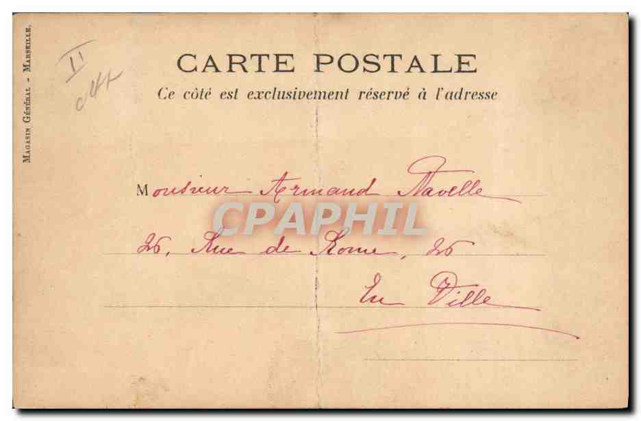 CPA Fantaisie Eventail Femme  — Rückseite