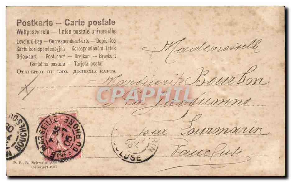 CPA Fantaisie Eventail Enfant  — Rückseite