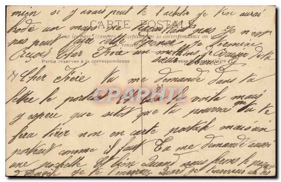 Femme en robe colorée tenant un éventail et un bouquet — Souvenir — Circo, n° 4203 — Verso