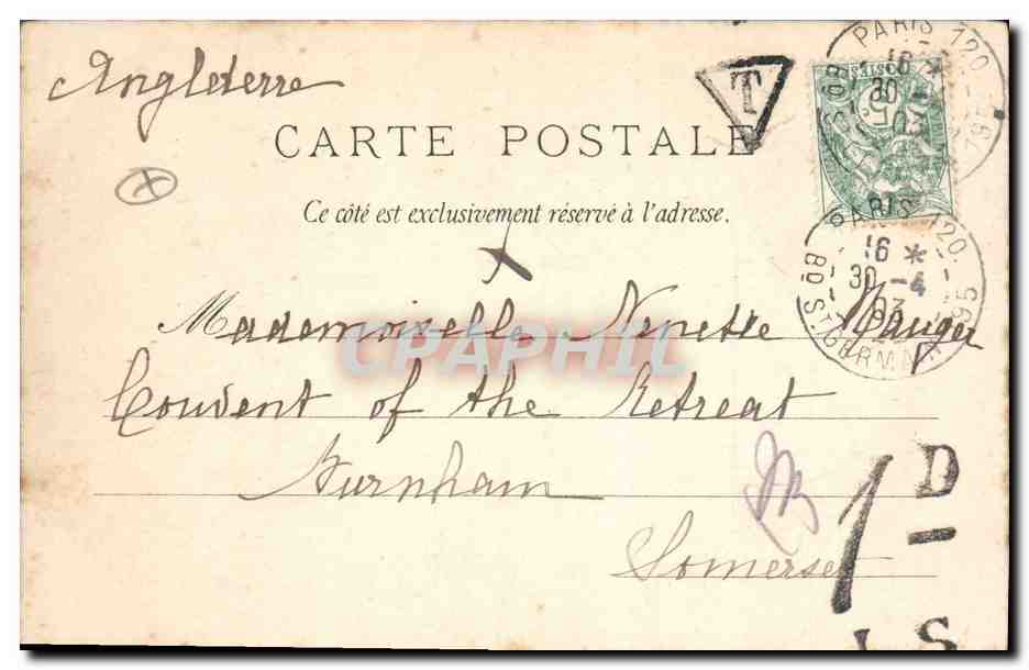 CPA Fantaisie Eventail Femme Maladroit  — Verso