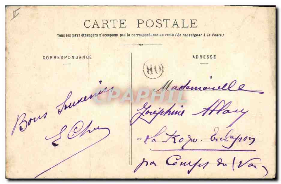 Carmen — scène de la pièce — Édition Bergeret — Verso