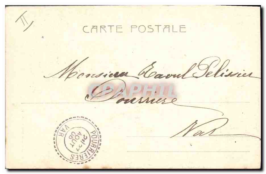 CPA Fantaisie Femme Lettres Lettre C  — Verso