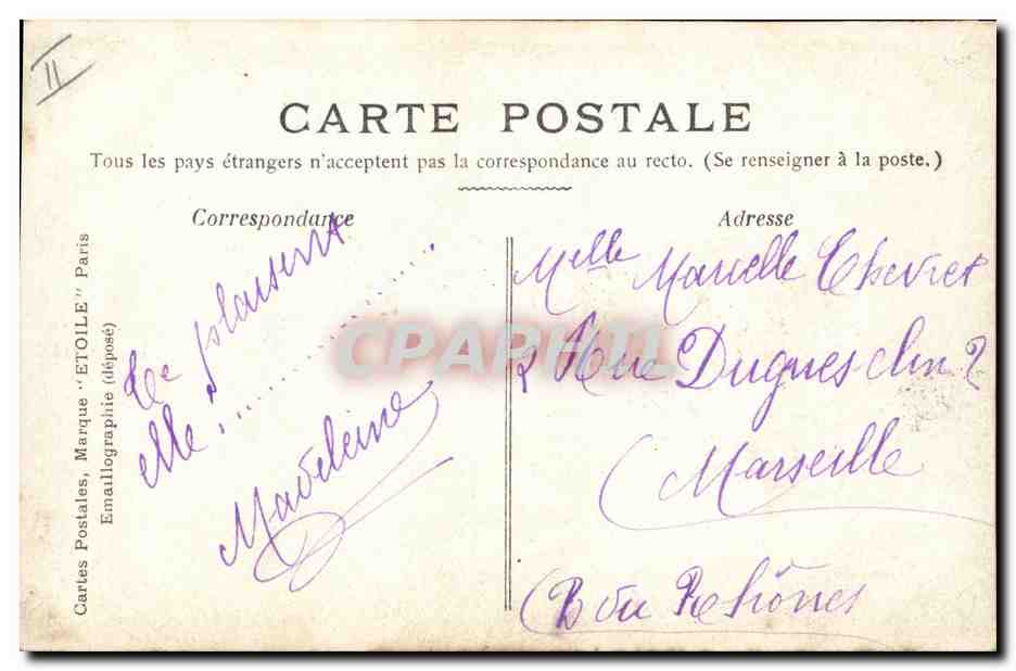 Femme et enfant dans un cadre floral — Strebuing Phot — n° de série non visible — Rückseite