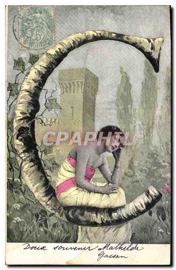Femme assise sur un éléphant — illustration — Gassan