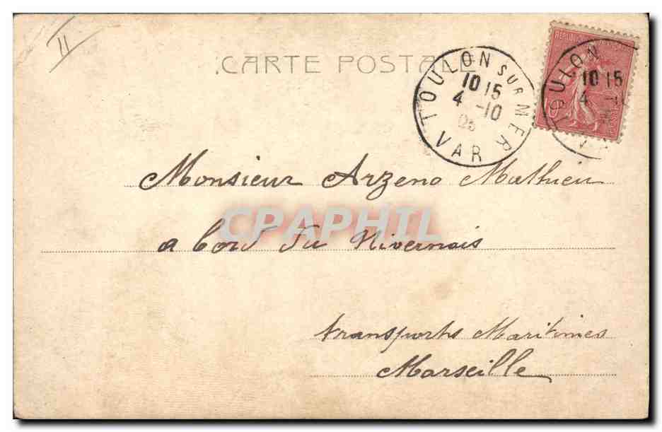 CPA Fantaisie Femme Lettres Lettre C  — Verso