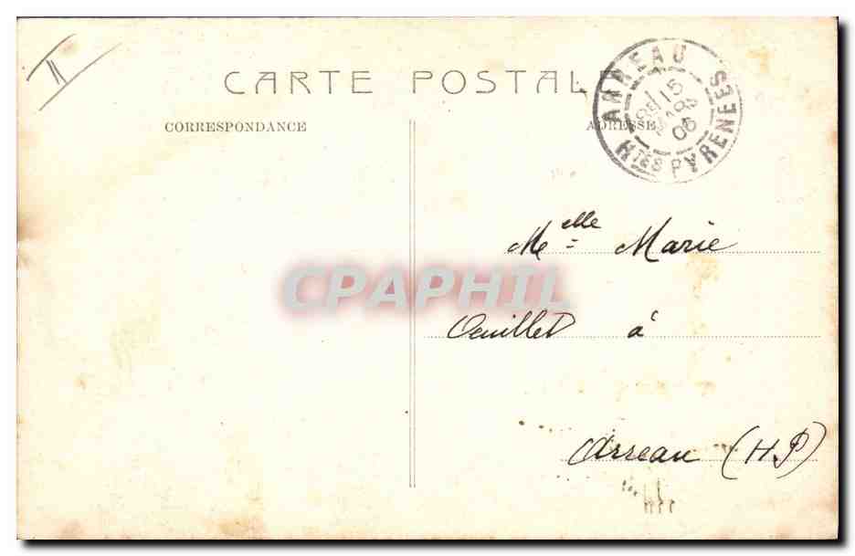 Douce Caïsaire et Mathilde — scène de château et de forêt — éditeur Aleroca, n°4904 — Verso