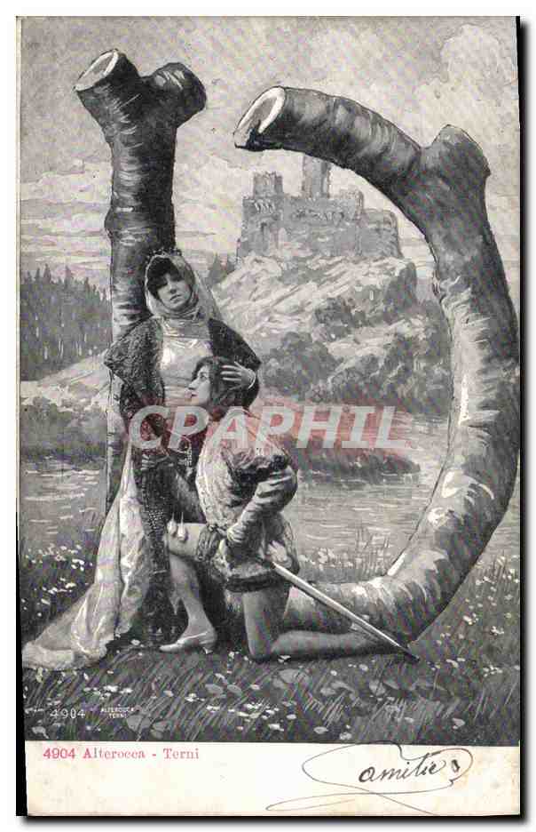 CPA Fantaisie Femme Lettres Lettre D 