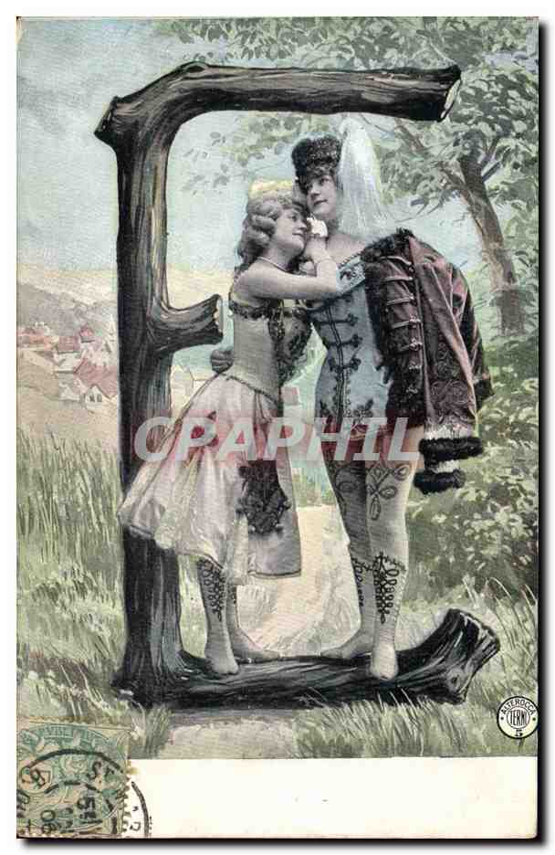 F - Couple en costume de théâtre — éditeur Perroche & Cie, n° 5