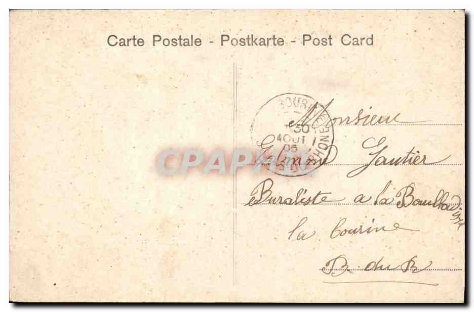 CPA Fantaisie Femme Lettres Lettre E  — Verso