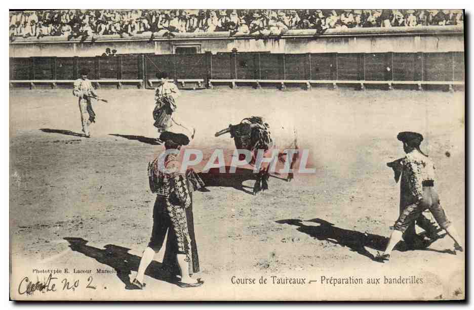 CPA Corrida Course de taureaux Preparation aux banderilles 