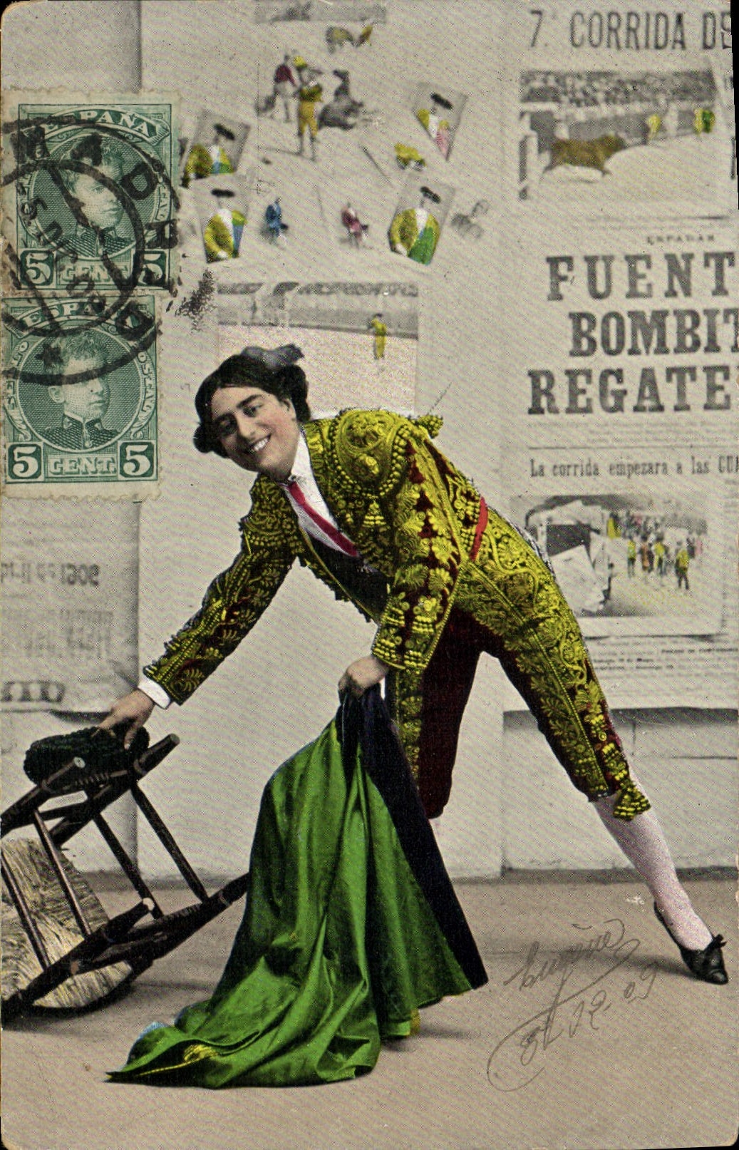 Corrida de taureaux à Fuentebombita — Éditeur 'Burgos' — N°7
