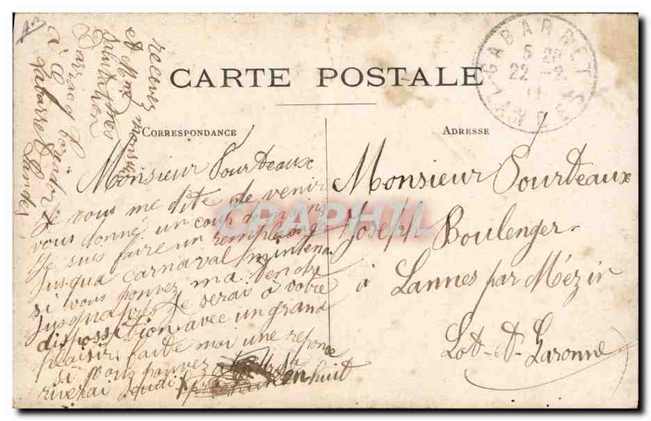 CARTE PHOTO Corrida Course de taureaux Matador — Verso