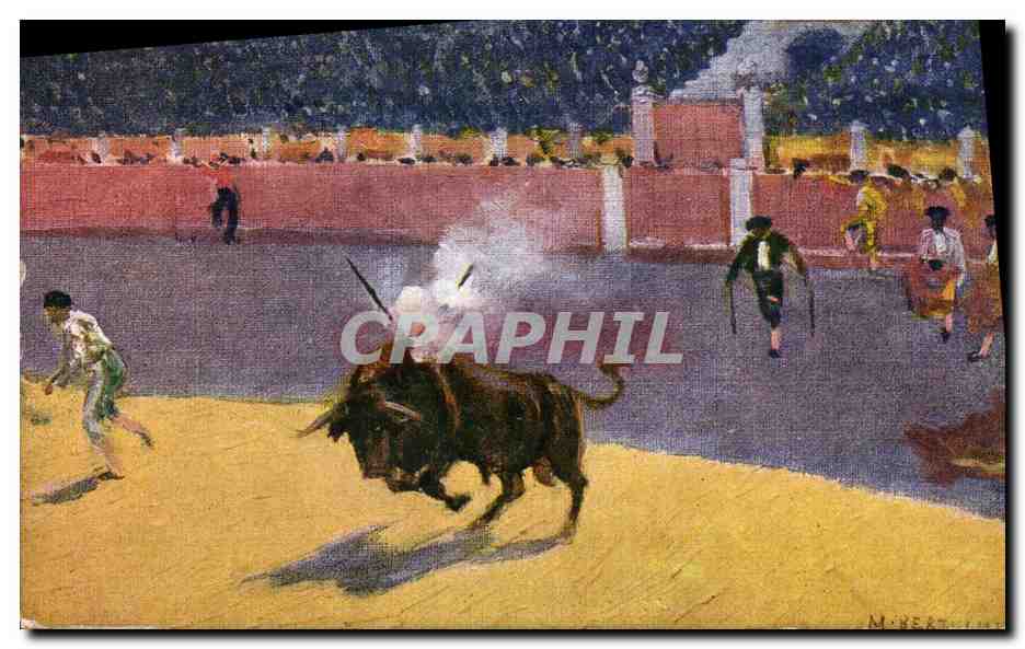 CPA Corrida Course de taureaux Bertuchi 