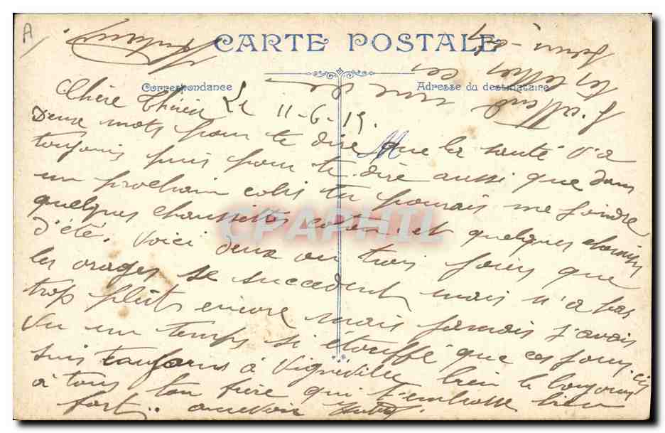 CPA Militaria Une bonne partie Jeu de cartes  — Verso