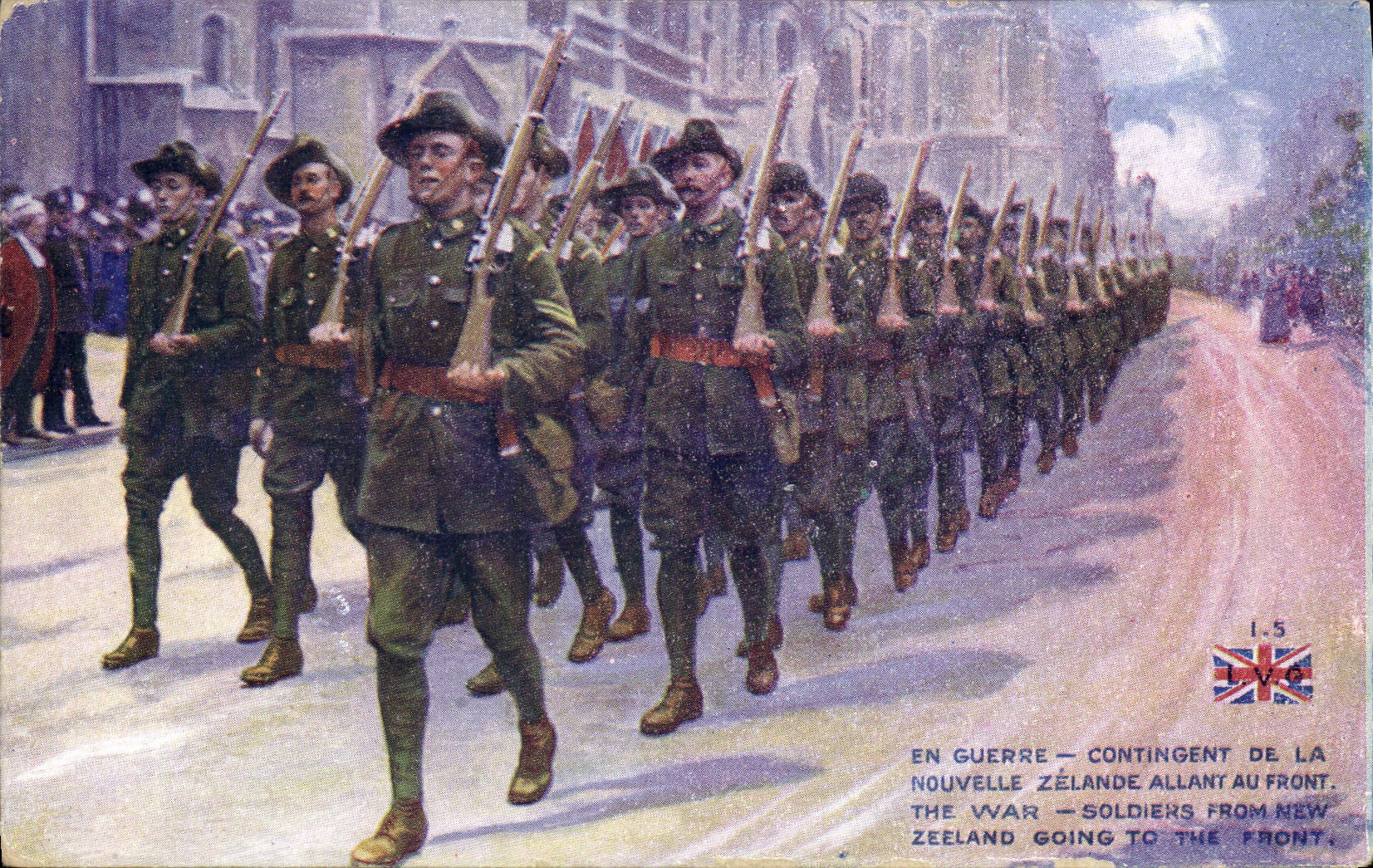 CPA Militaria Contingent de la Nouvelle Zelande allant au front 