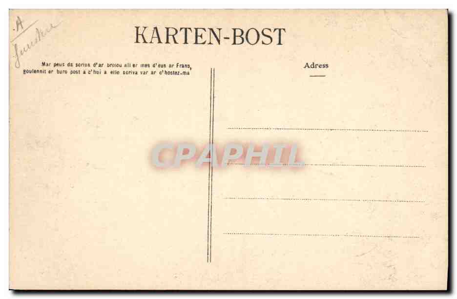 CPA Folklore Jeune fille de Pont Aven  — Verso