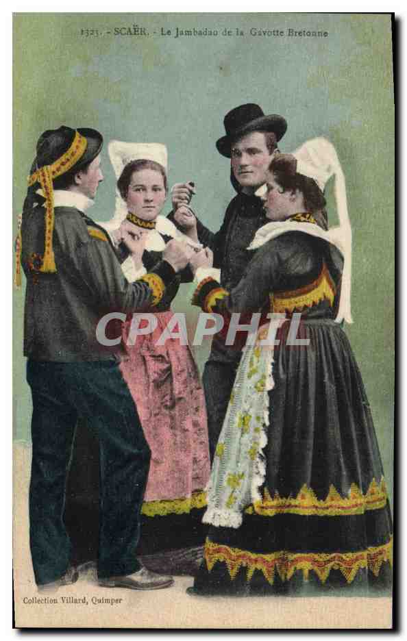 CPA Folklore Scaer Le Jambadao de la Gavotte Bretonne 