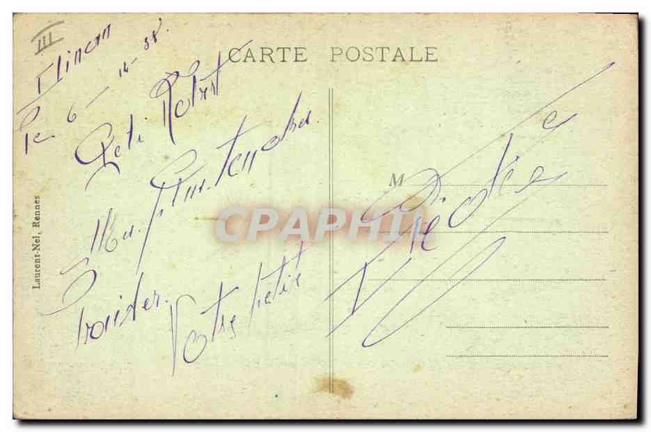 CPA Folklore Jeune Bigoudene  — Verso