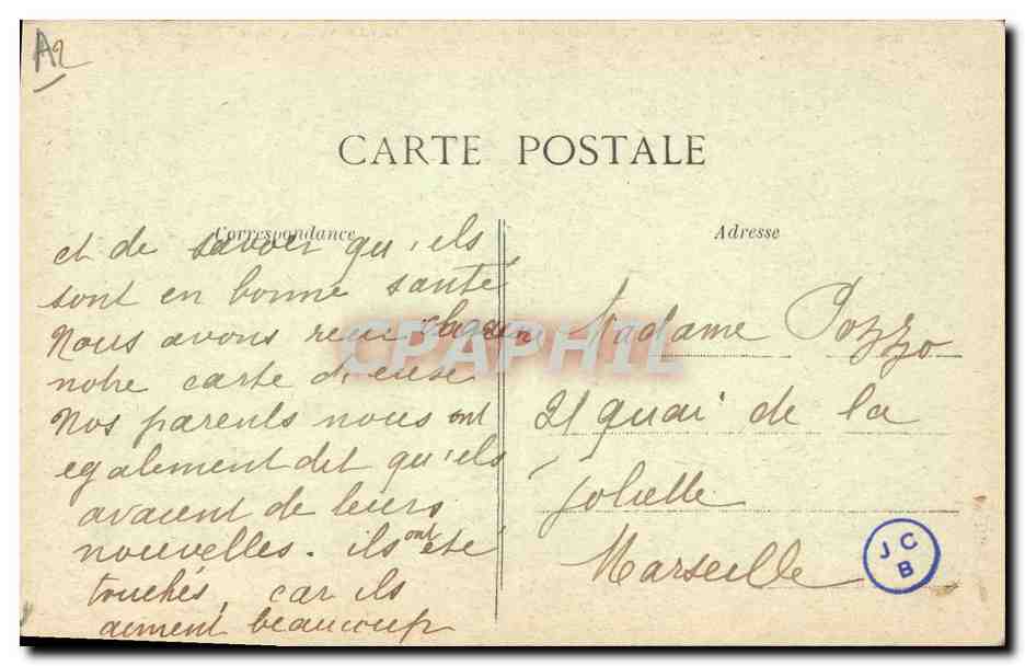 CPA Folklore Enfant de Penmarch Environs de Pont L'Abbe  — Verso