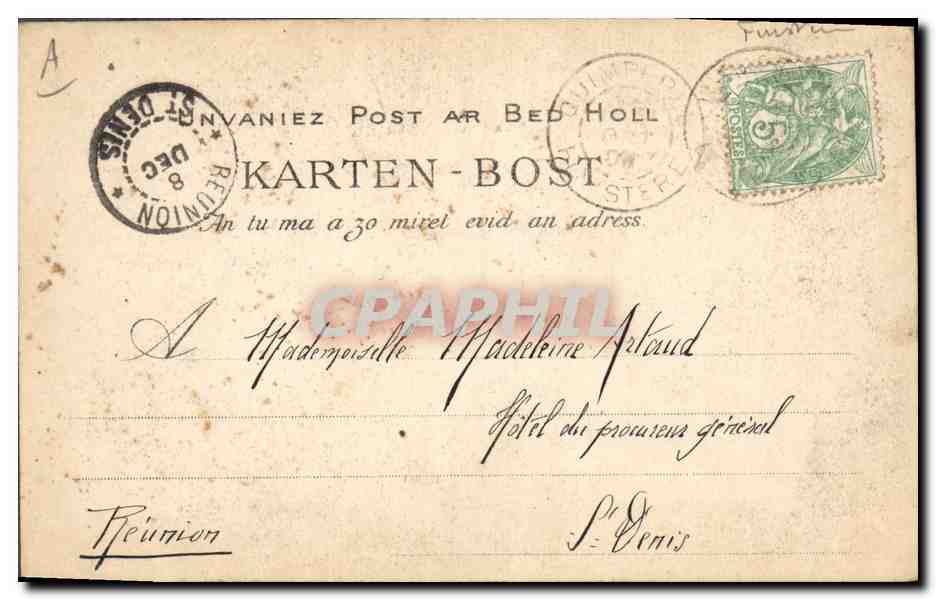 CPA Folklore Jeune fille de Pont Aven sortant de la messe  — Verso