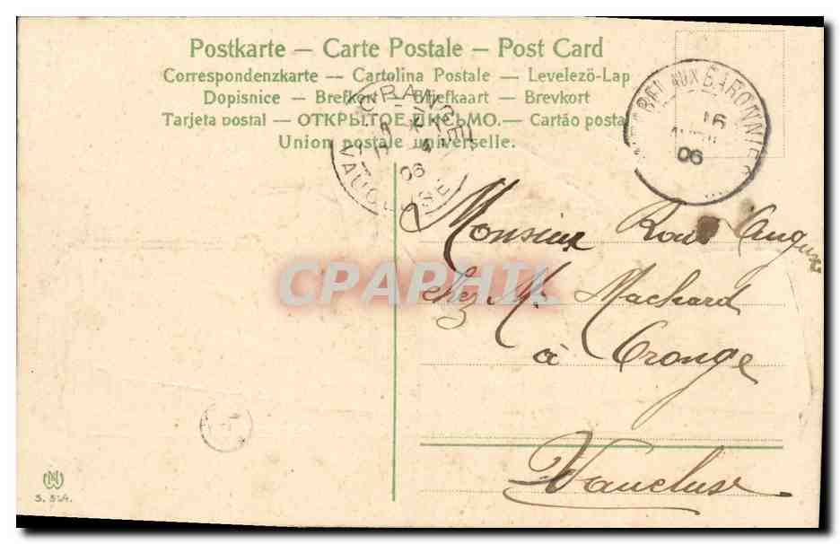 CPA Fantaisie Fleurs  — Rückseite