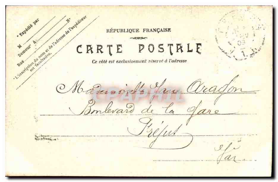 CPA Fantaisie Fleurs  — Verso