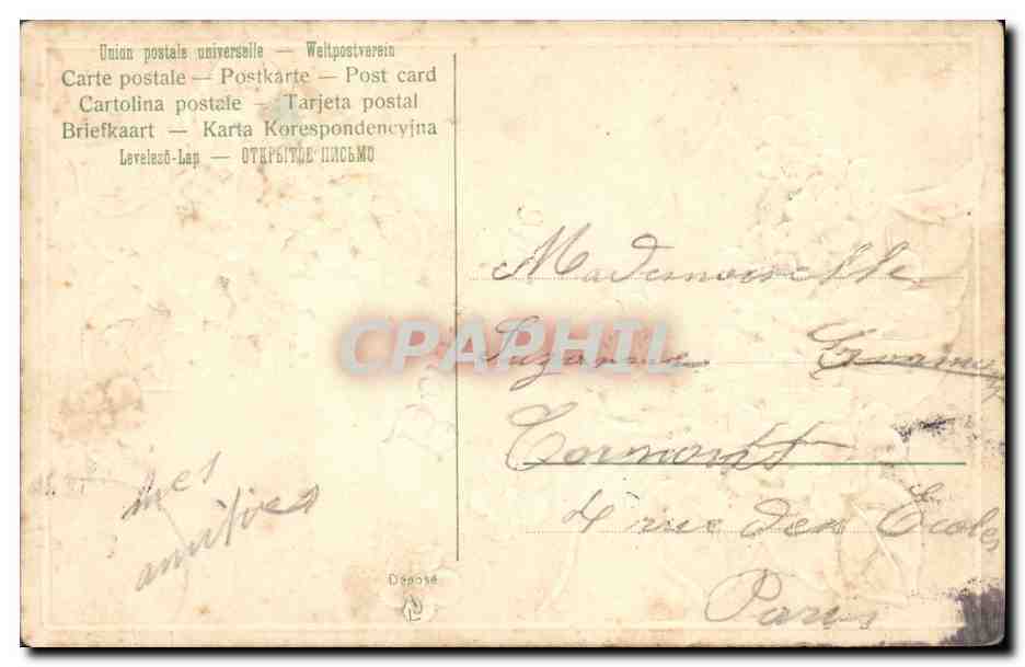CPA Fantaisie Fleurs  — Rückseite