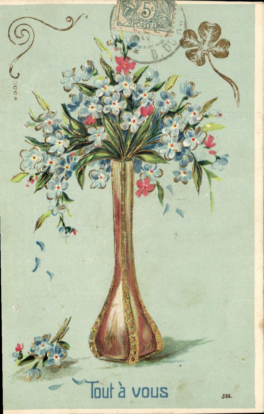 CPA Fantaisie Fleurs 