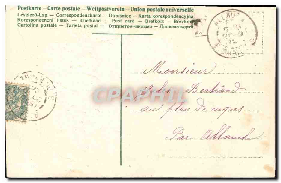 CPA Fantaisie Fleurs  — Verso