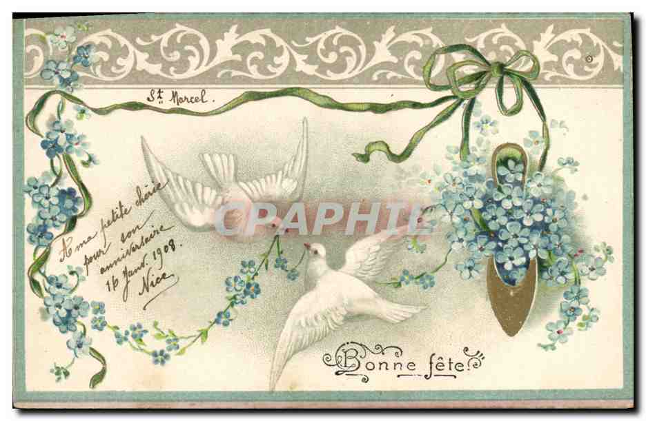 CPA Fantaisie Fleurs Colombes 