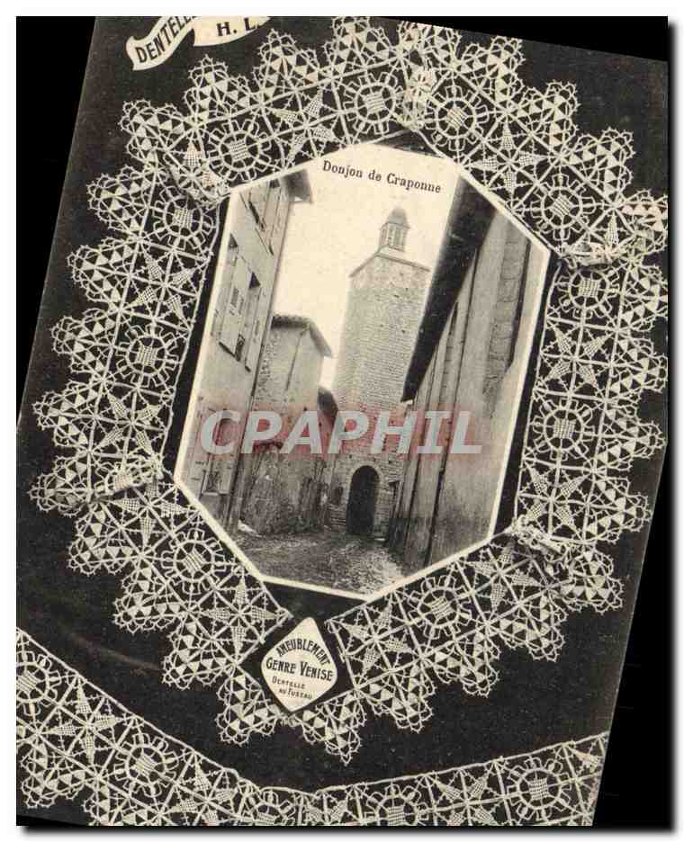 CPA Folklore Dentelle Dentelliere Donjon de Craponne 